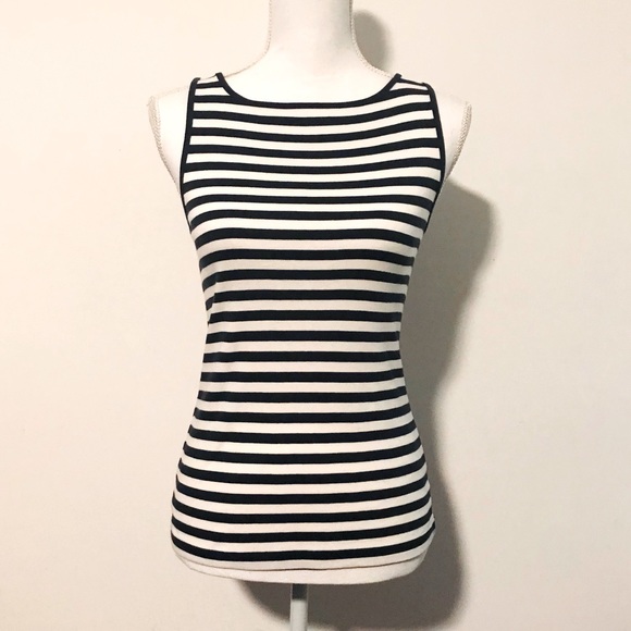 J Crew Striped Tank Top - Picture 1 of 7